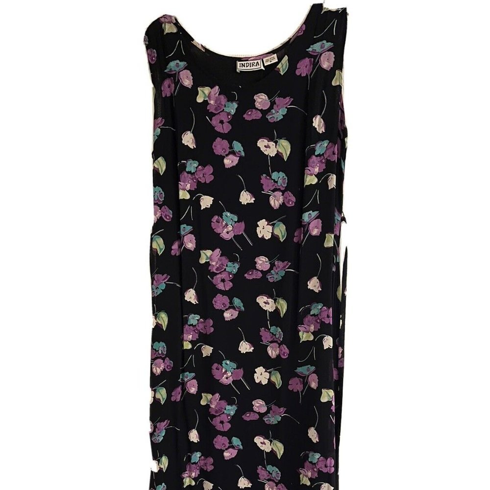 Vintage Indira ladies dress, sleeveless, size M